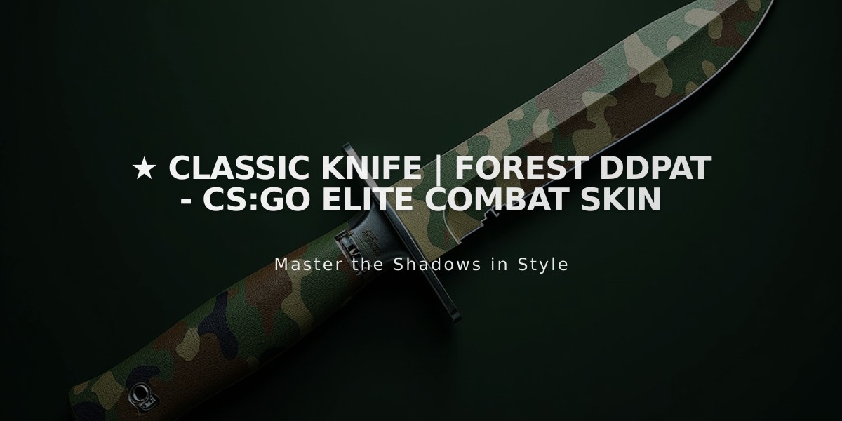 ★ Classic Knife | Forest DDPAT - CS:GO Elite Combat Skin