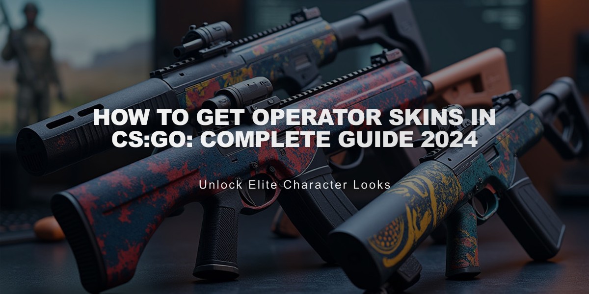 How to Get Operator Skins in CS:GO: Complete Guide 2024