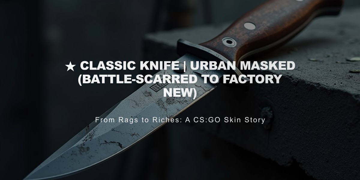 ★ Classic Knife | Urban Masked (Battle-Scarred to Factory New)