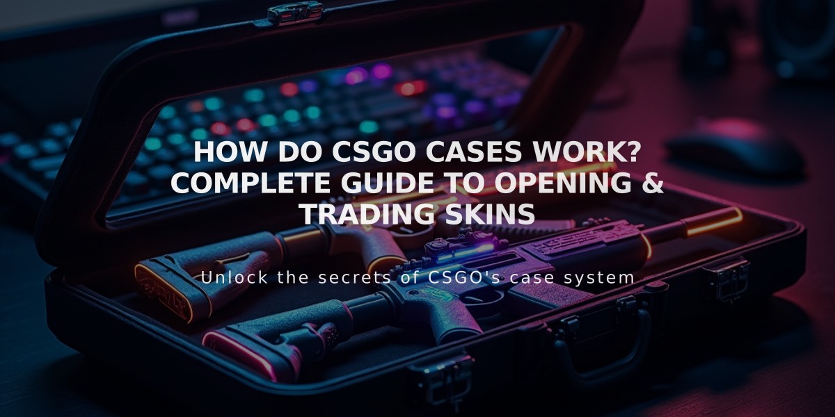 How Do CSGO Cases Work? Complete Guide to Opening & Trading Skins