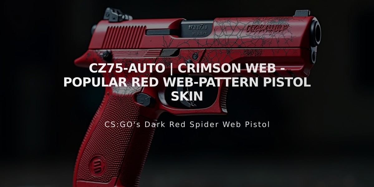 CZ75-Auto | Crimson Web - Popular Red Web-Pattern Pistol Skin