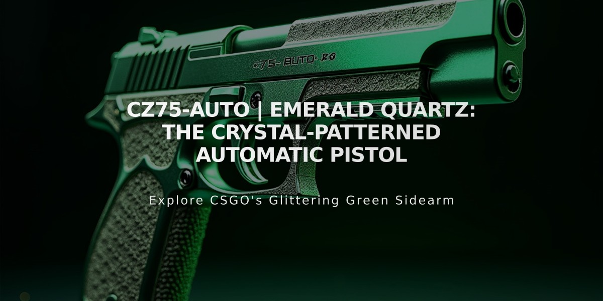 CZ75-Auto | Emerald Quartz: The Crystal-Patterned Automatic Pistol