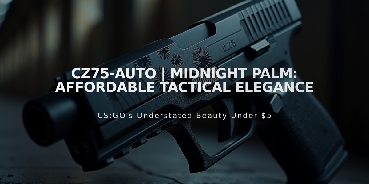 CZ75-Auto | Midnight Palm: Affordable Tactical Elegance