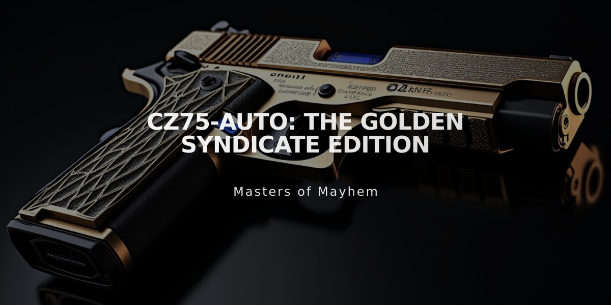 CZ75-Auto: The Golden Syndicate Edition