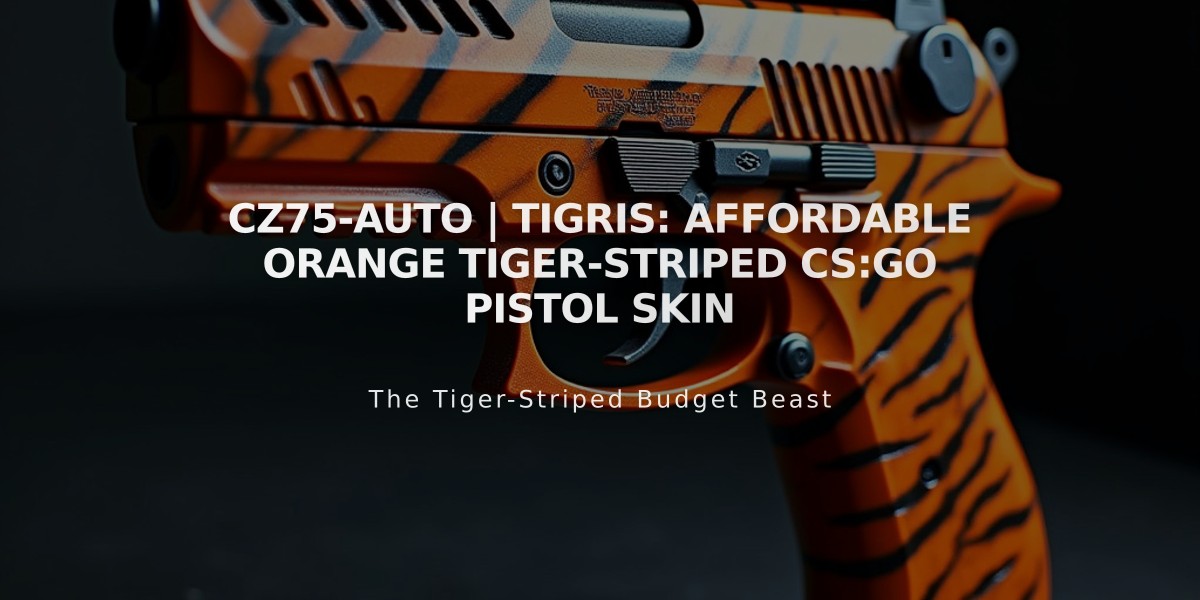 CZ75-Auto | Tigris: Affordable Orange Tiger-Striped CS:GO Pistol Skin