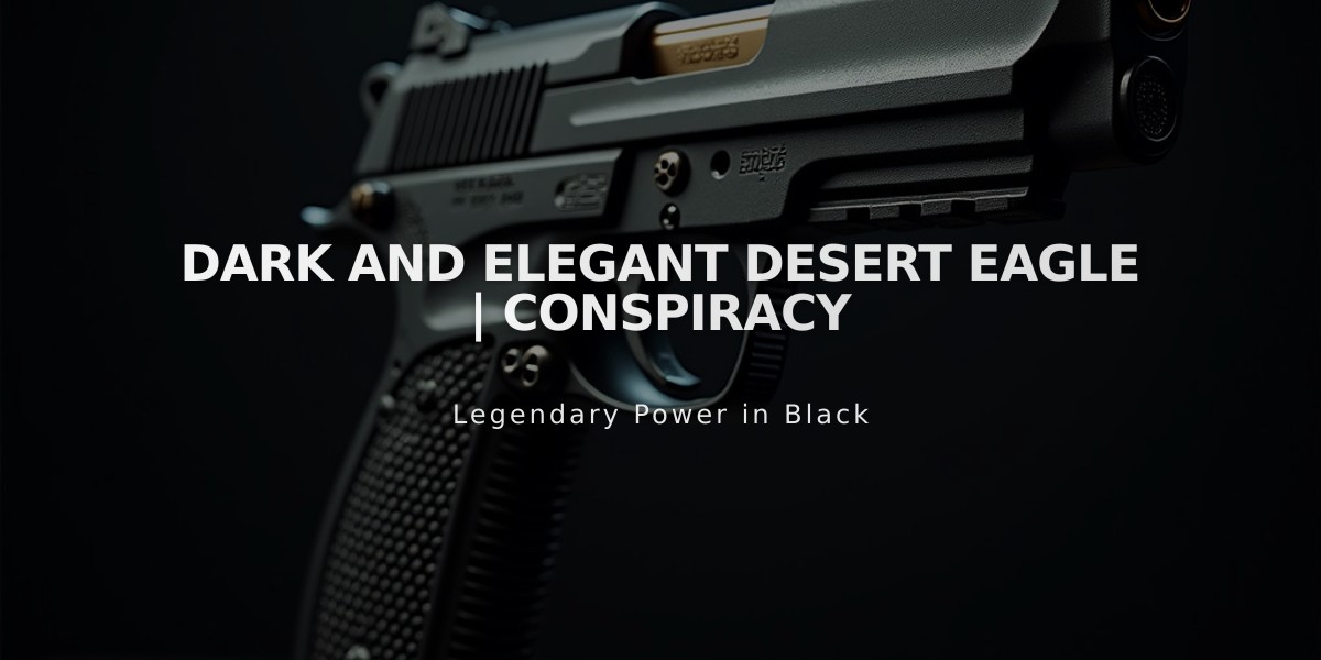 Dark and Elegant Desert Eagle | Conspiracy