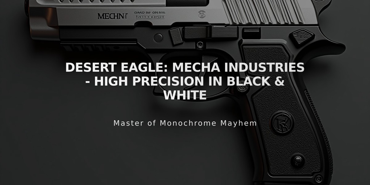 Desert Eagle: Mecha Industries - High Precision in Black & White