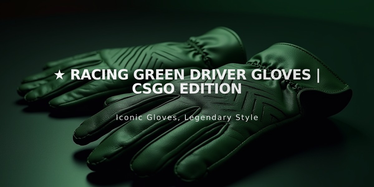 ★ Racing Green Driver Gloves | CSGO Edition