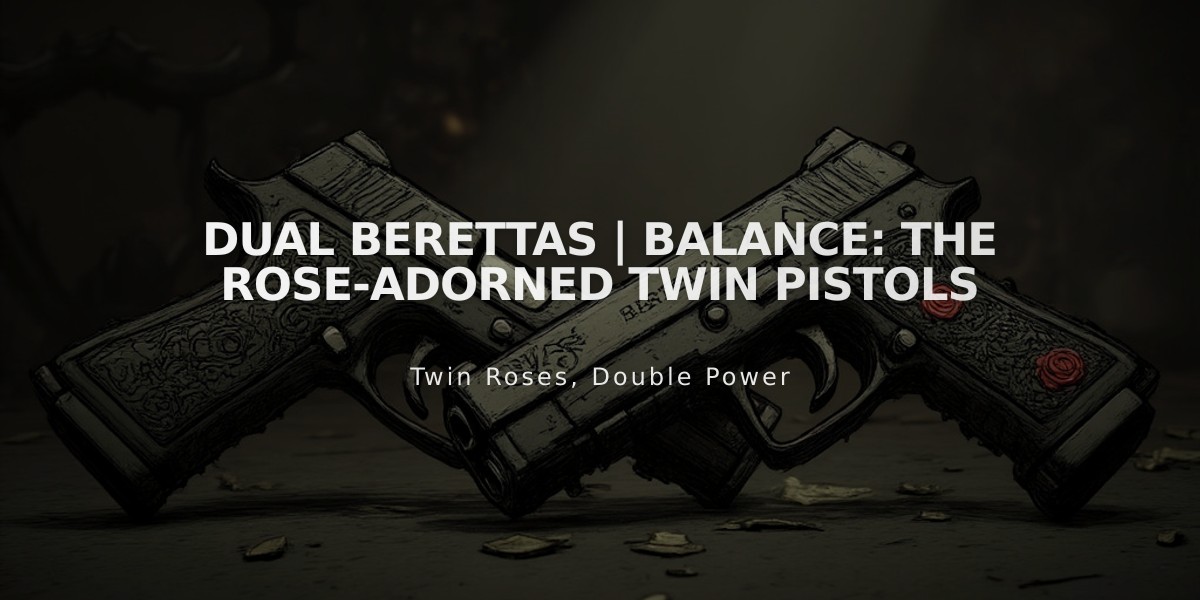 Dual Berettas | Balance: The Rose-Adorned Twin Pistols