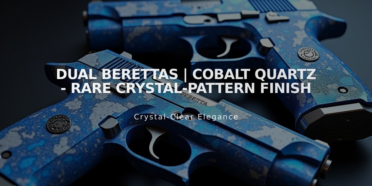 Dual Berettas | Cobalt Quartz - Rare Crystal-Pattern Finish