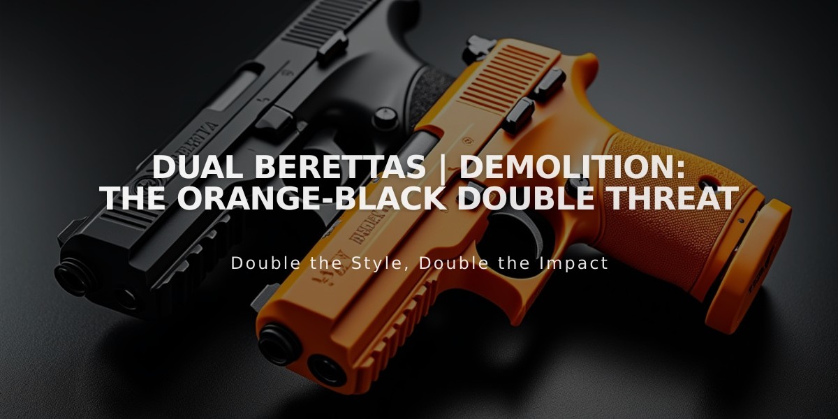 Dual Berettas | Demolition: The Orange-Black Double Threat