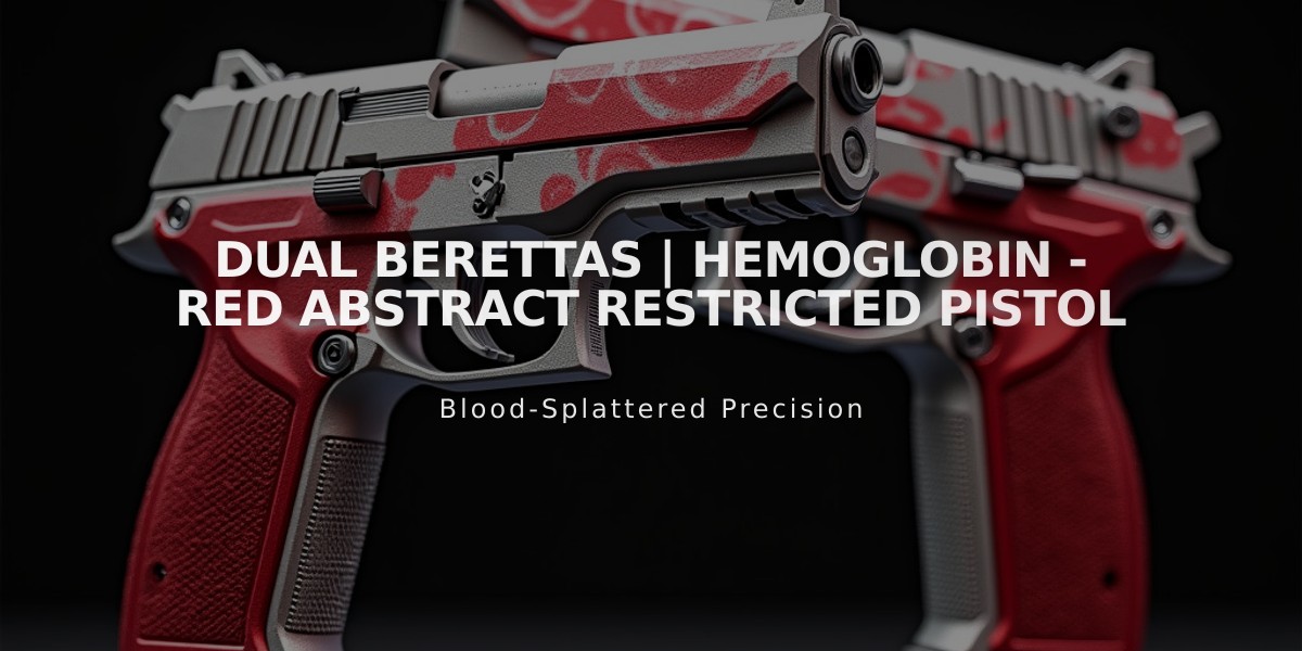 Dual Berettas | Hemoglobin - Red Abstract Restricted Pistol