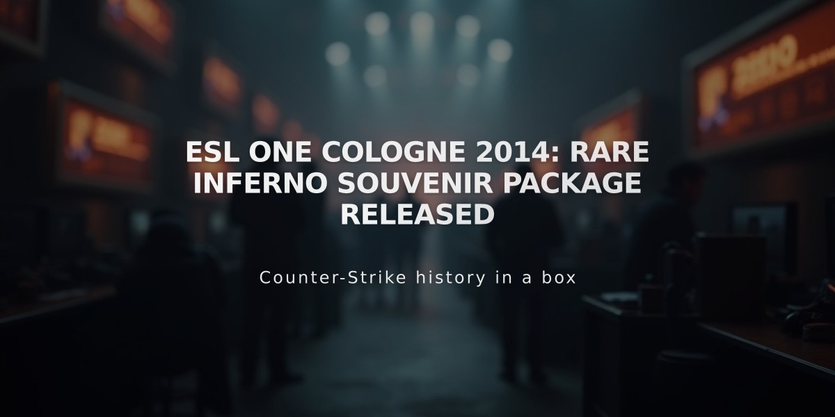 ESL One Cologne 2014: Rare Inferno Souvenir Package Released