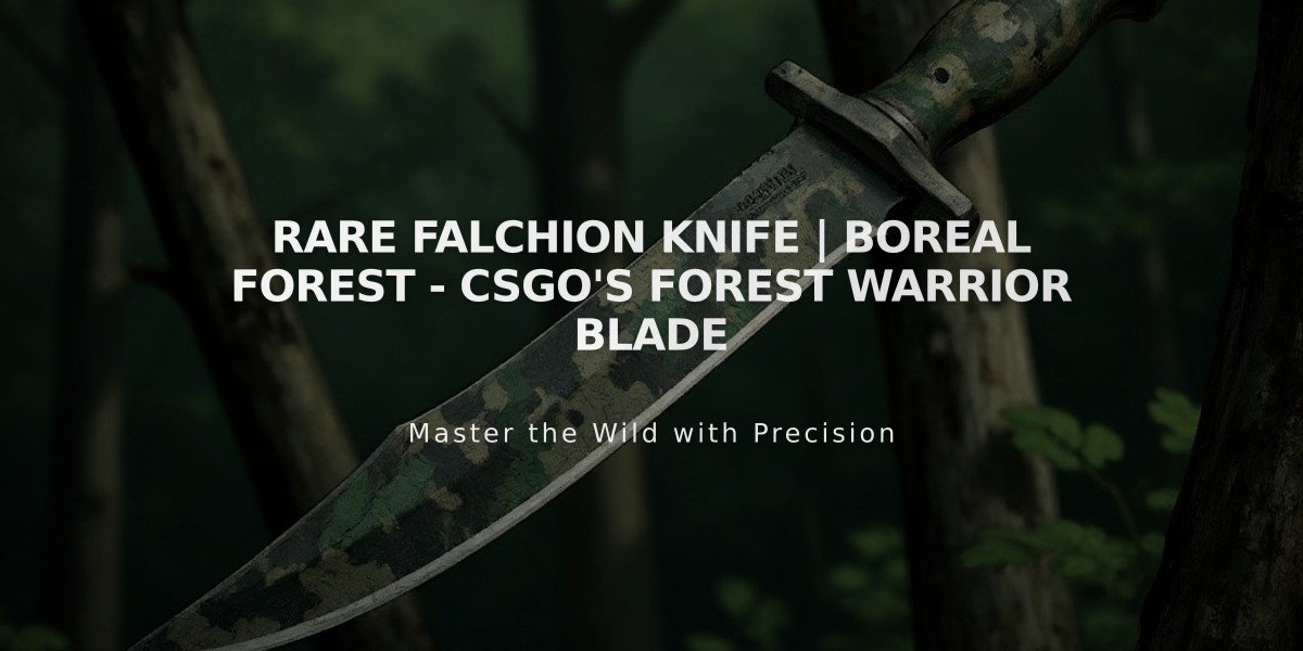 Rare Falchion Knife | Boreal Forest - CSGO's Forest Warrior Blade