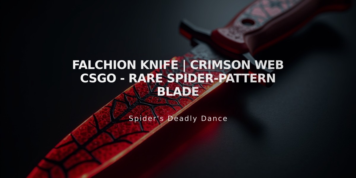 Falchion Knife | Crimson Web CSGO - Rare Spider-Pattern Blade