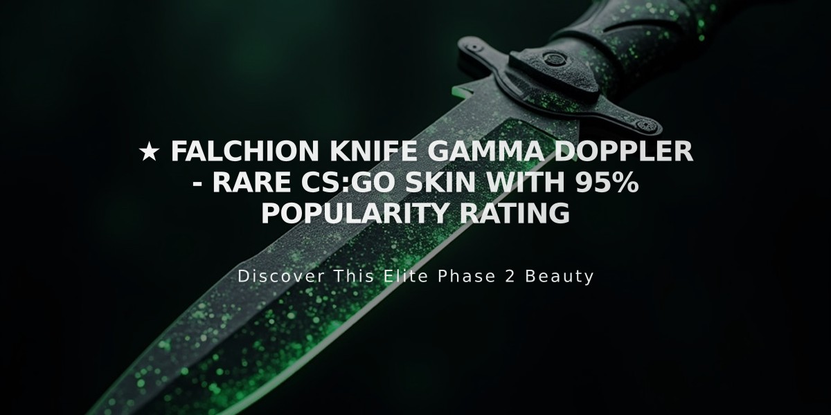 ★ Falchion Knife Gamma Doppler - Rare CS:GO Skin with 95% Popularity Rating