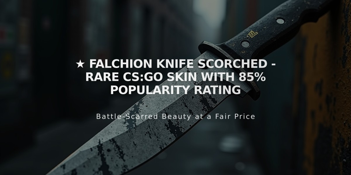 ★ Falchion Knife Scorched - Rare CS:GO Skin with 85% Popularity Rating