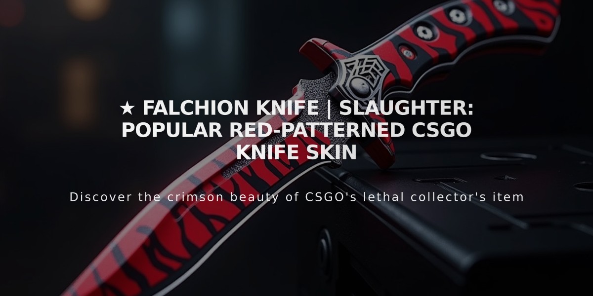 ★ Falchion Knife | Slaughter: Popular Red-Patterned CSGO Knife Skin