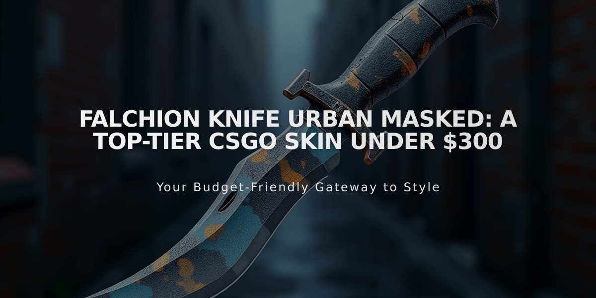 Falchion Knife Urban Masked: A Top-Tier CSGO Skin Under $300