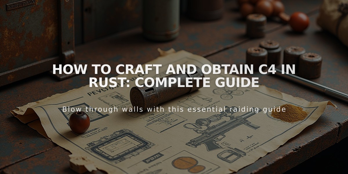 How to Craft and Obtain C4 in Rust: Complete Guide