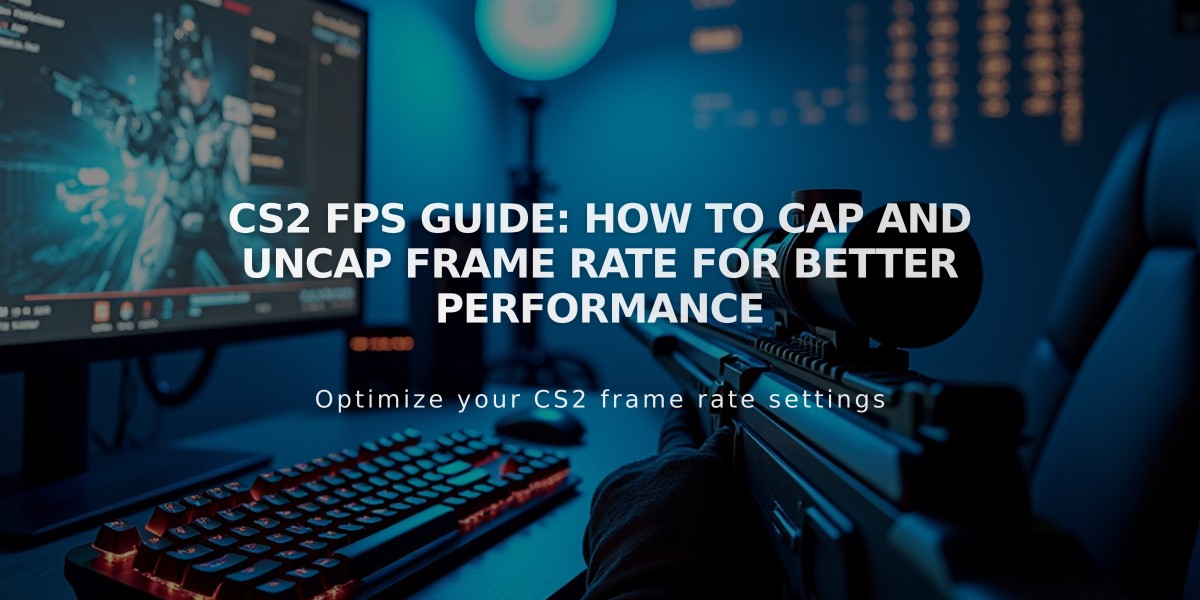 CS2 FPS Guide: How to Cap and Uncap Frame Rate for Better Performance