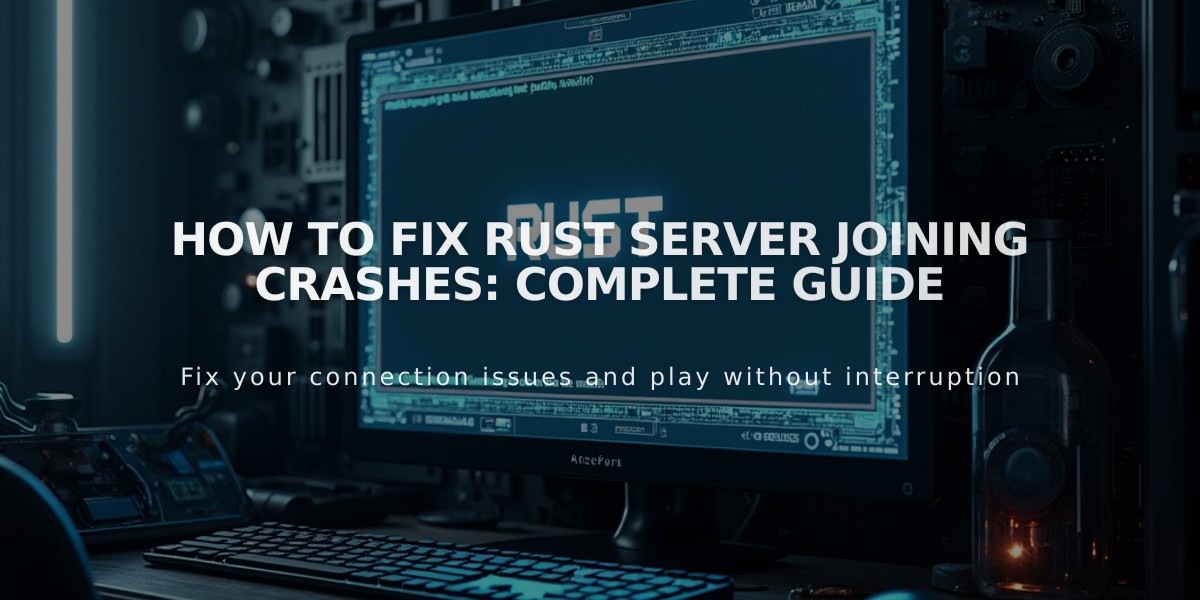 How to Fix Rust Server Joining Crashes: Complete Guide