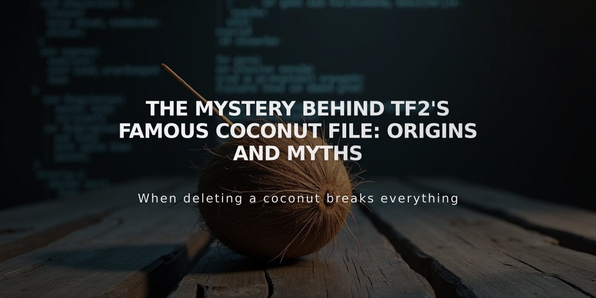 The Mystery Behind TF2's Famous Coconut File: Origins and Myths