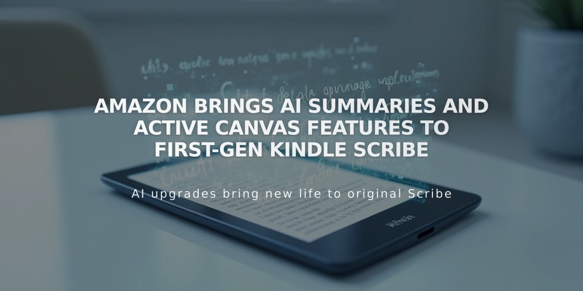 Amazon brings AI summaries and Active Canvas features to first-gen Kindle Scribe