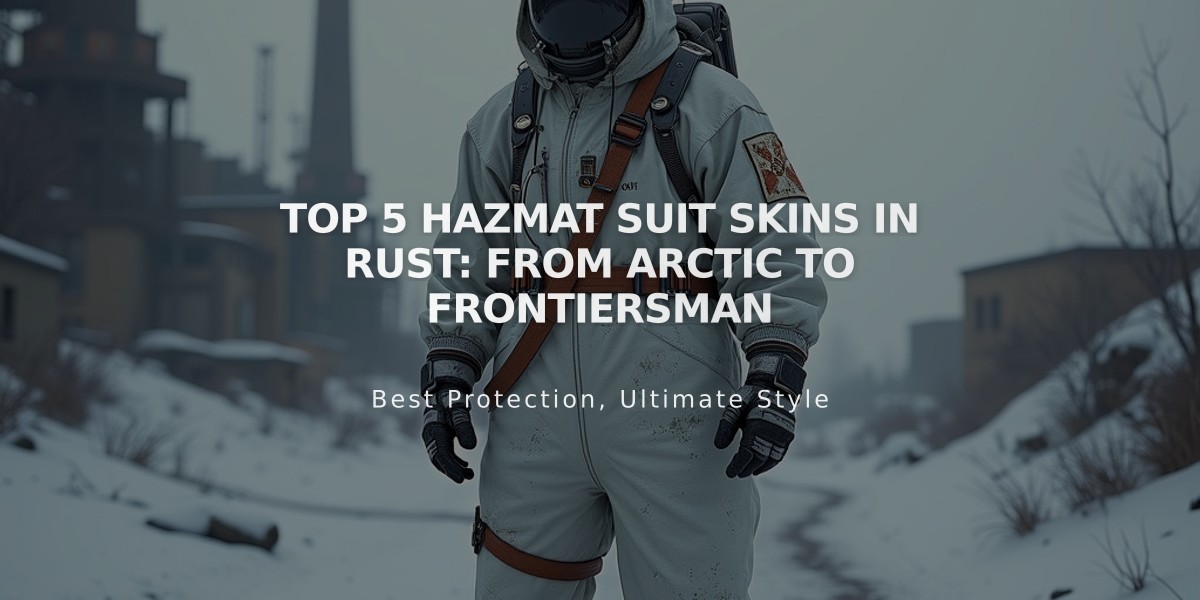 Top 5 Hazmat Suit Skins in Rust: From Arctic to Frontiersman