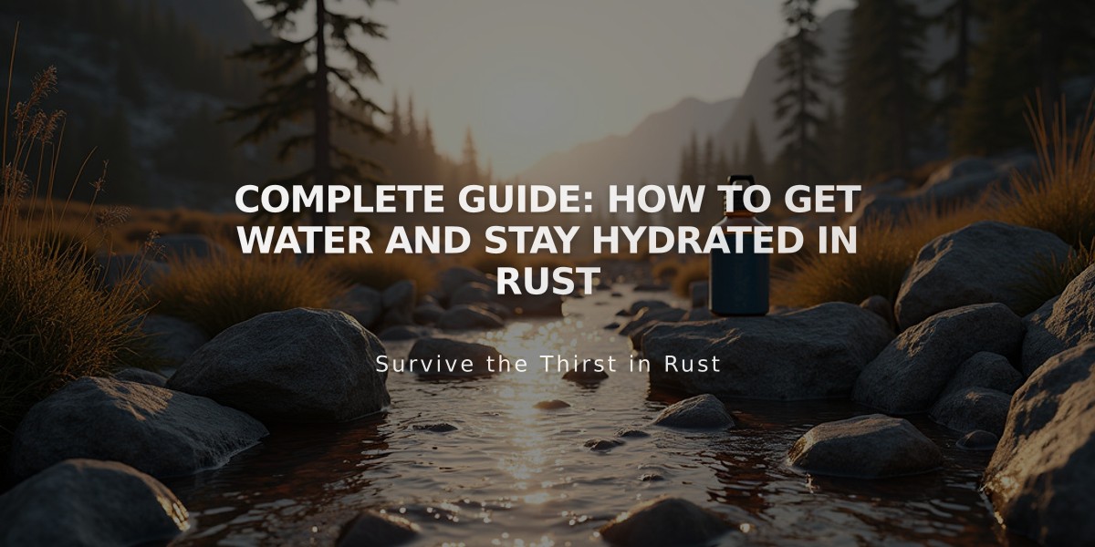 Complete Guide: How to Get Water and Stay Hydrated in Rust