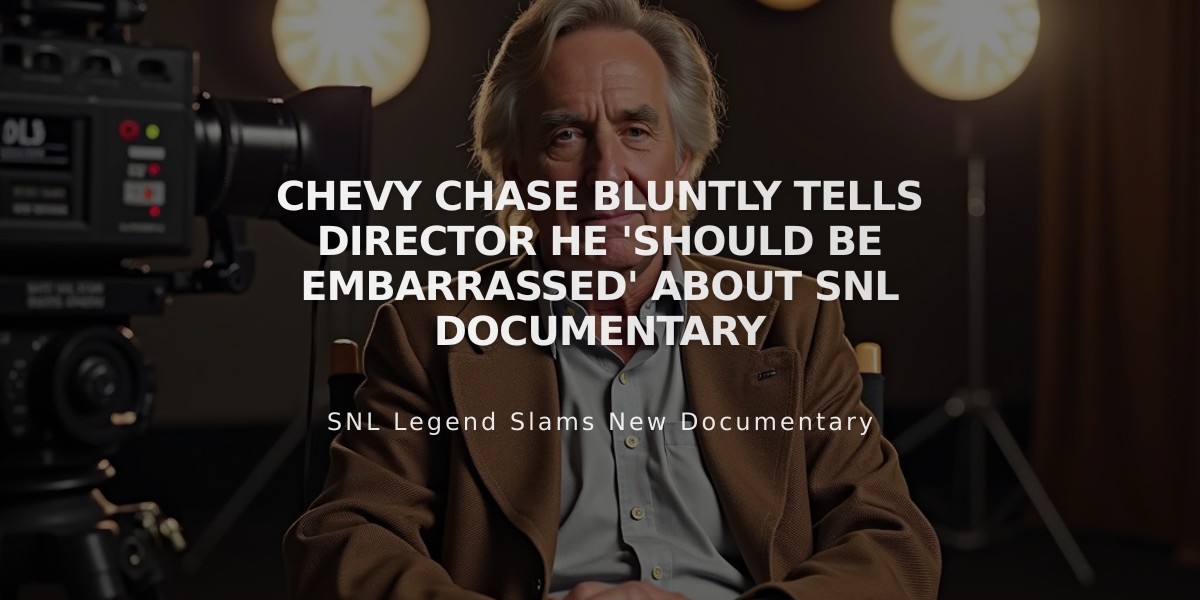 Chevy Chase Bluntly Tells Director He 'Should Be Embarrassed' About SNL Documentary