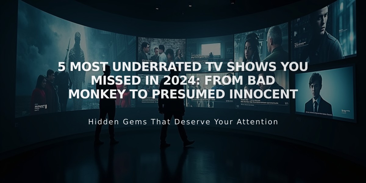 5 Most Underrated TV Shows You Missed in 2024: From Bad Monkey to Presumed Innocent