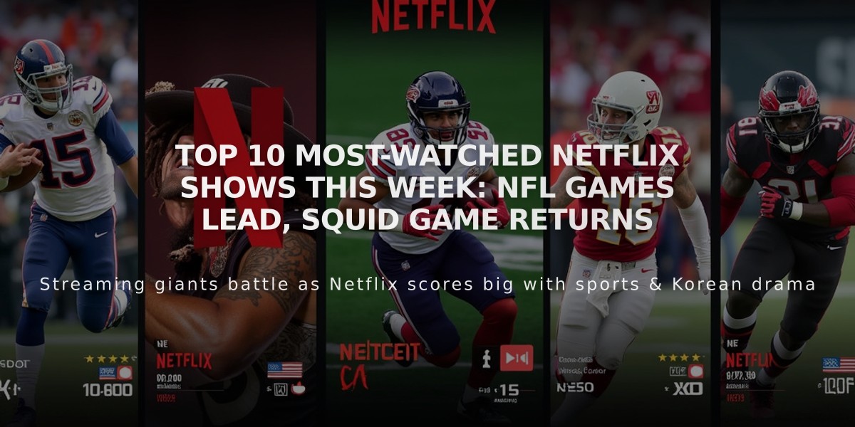 Top 10 Most-Watched Netflix Shows This Week: NFL Games Lead, Squid Game Returns