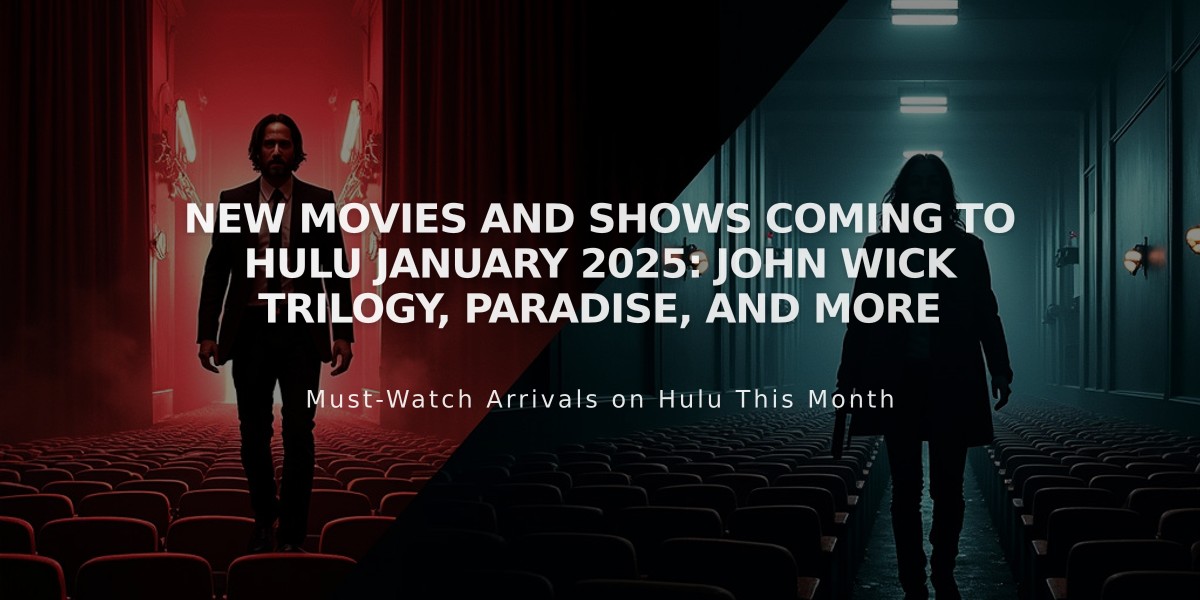 New Movies and Shows Coming to Hulu January 2025: John Wick Trilogy, Paradise, and More