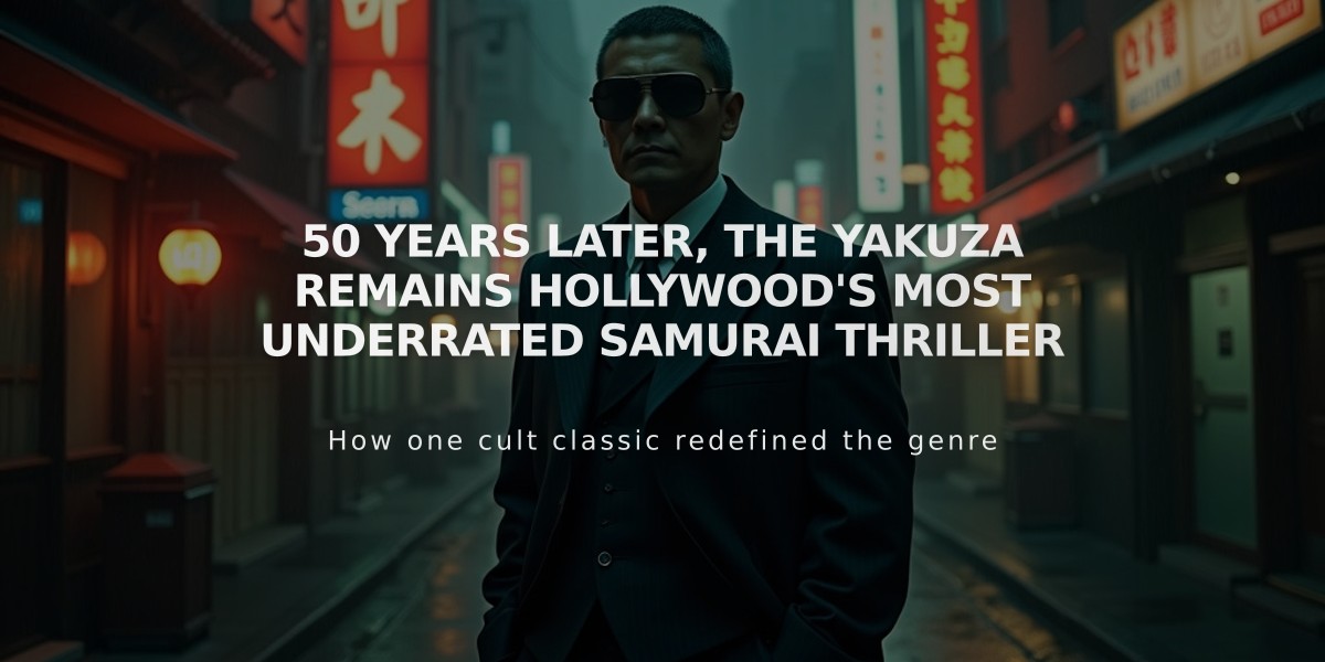 50 Years Later, The Yakuza Remains Hollywood's Most Underrated Samurai Thriller