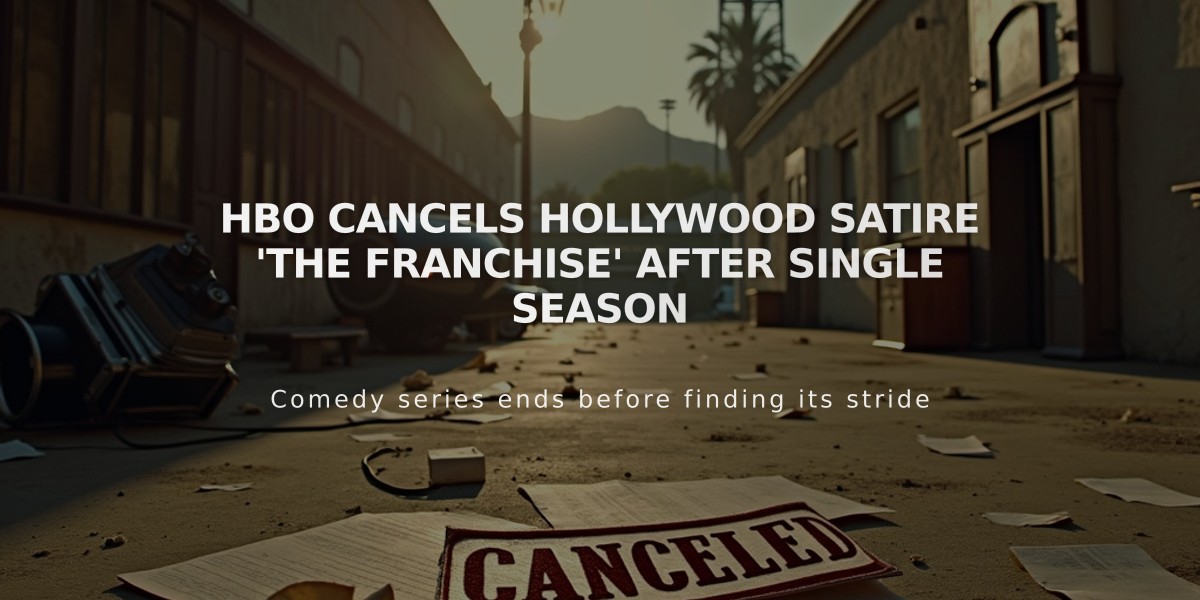 HBO Cancels Hollywood Satire 'The Franchise' After Single Season