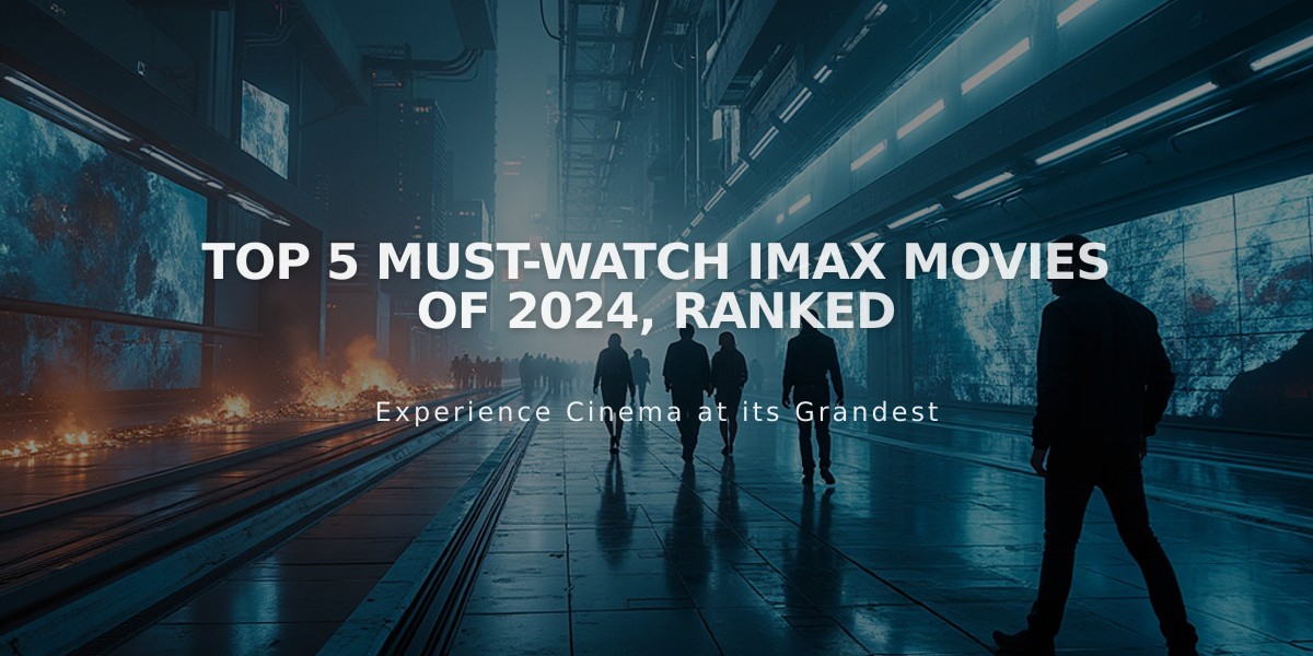 Top 5 Must-Watch IMAX Movies of 2024, Ranked