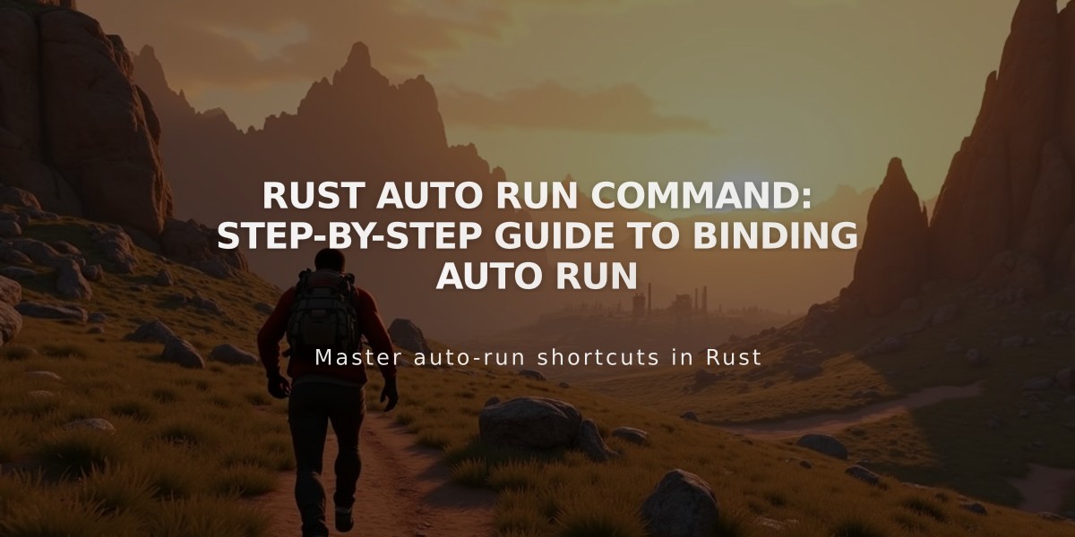 Rust Auto Run Command: Step-by-Step Guide to Binding Auto Run