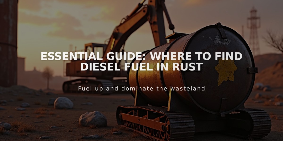 Essential Guide: Where to Find Diesel Fuel in Rust