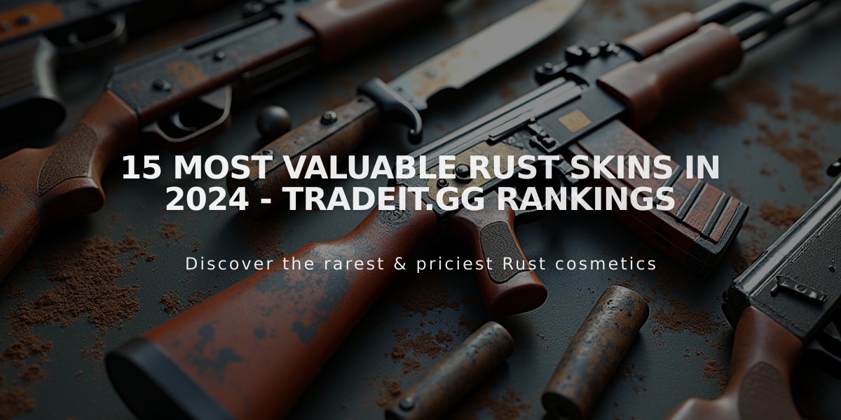 15 Most Valuable Rust Skins in 2024 - Tradeit.gg Rankings