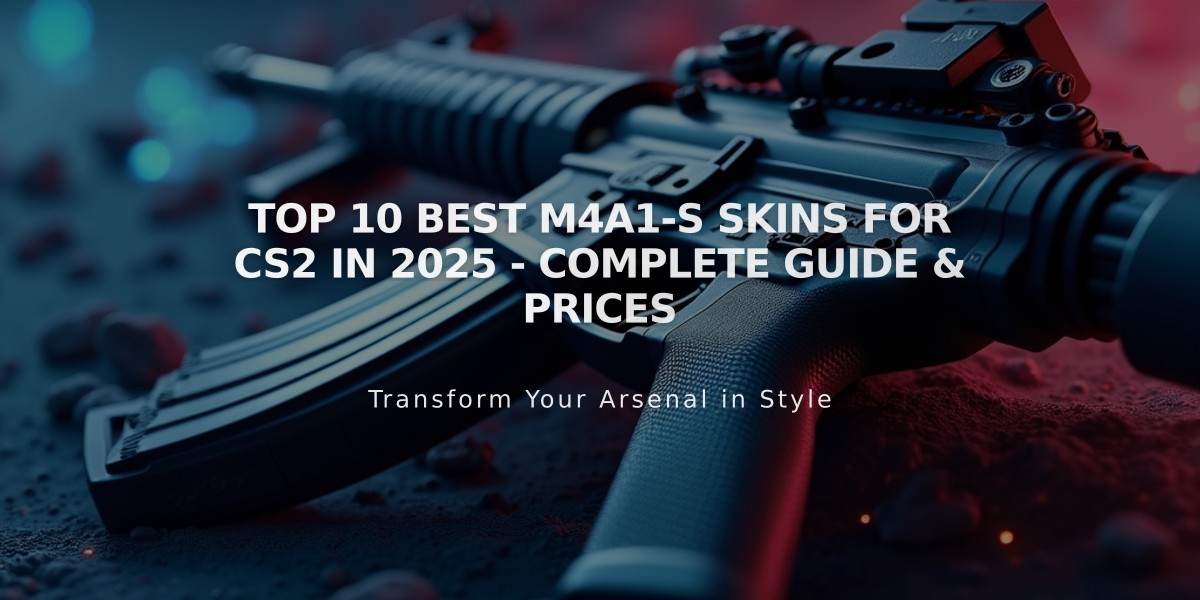 Top 10 Best M4A1-S Skins for CS2 in 2025 - Complete Guide & Prices