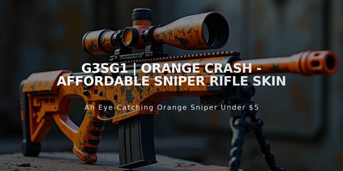 G3SG1 | Orange Crash - Affordable Sniper Rifle Skin