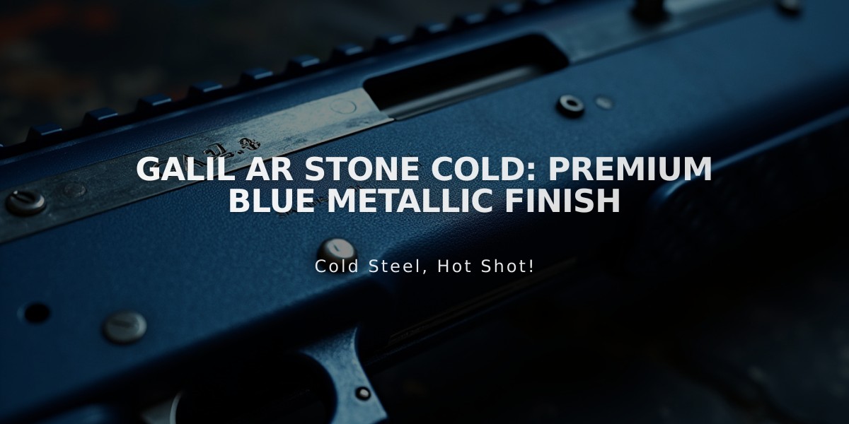 Galil AR Stone Cold: Premium Blue Metallic Finish