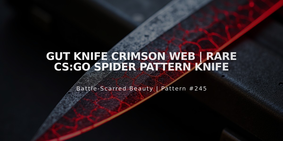 Gut Knife Crimson Web | Rare CS:GO Spider Pattern Knife