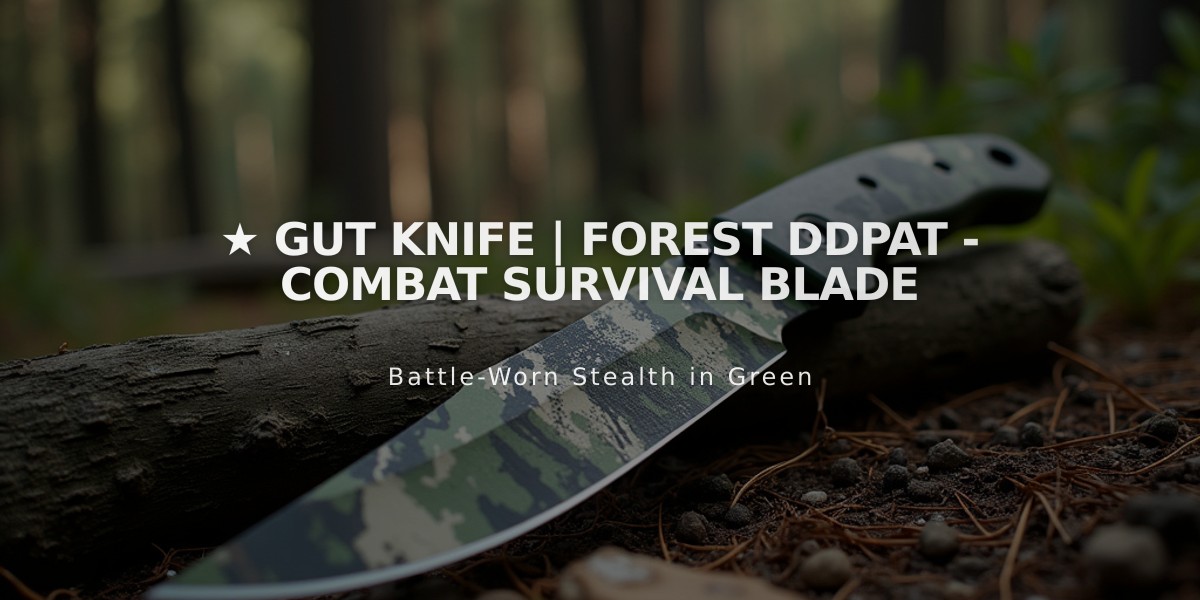 ★ Gut Knife | Forest DDPAT - Combat Survival Blade