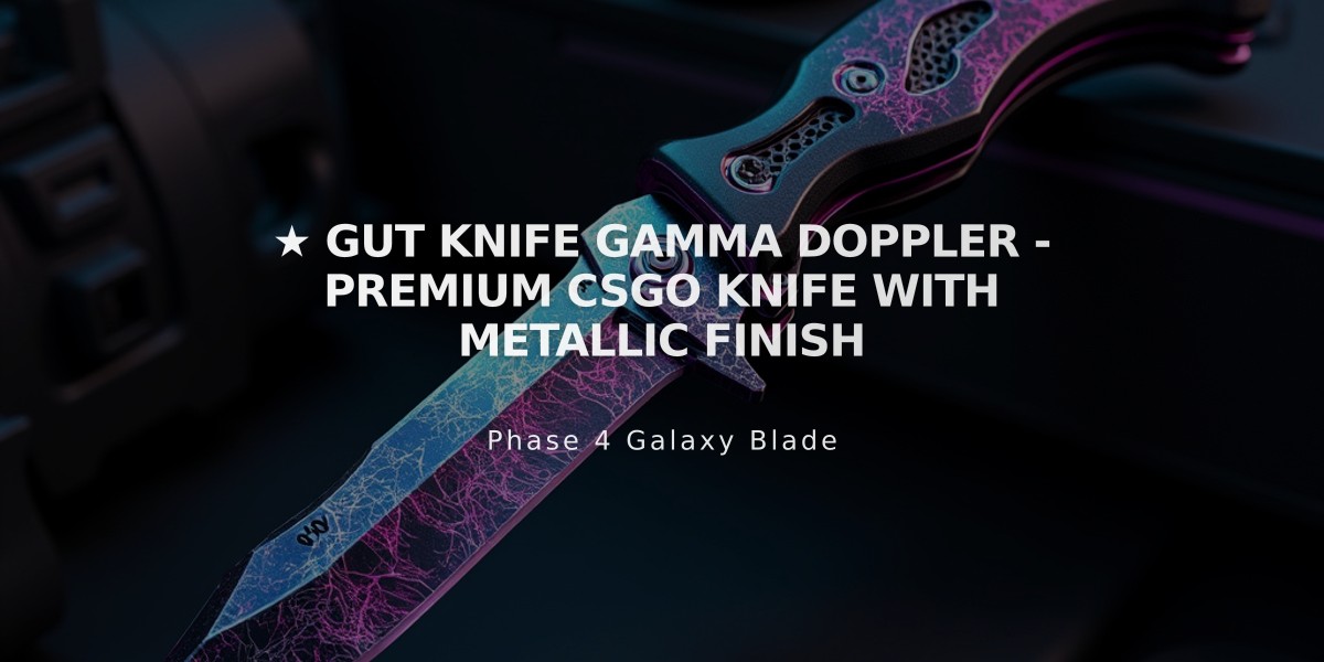 ★ Gut Knife Gamma Doppler - Premium CSGO Knife With Metallic Finish