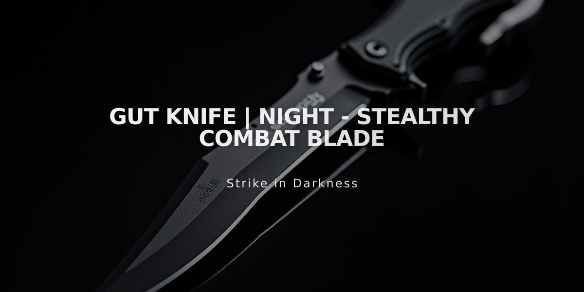 Gut Knife | Night - Stealthy Combat Blade