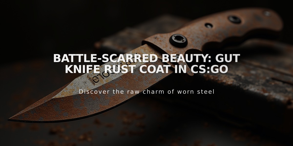 Battle-Scarred Beauty: Gut Knife Rust Coat in CS:GO