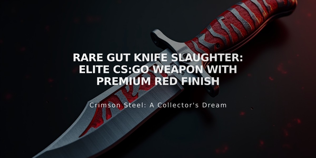 Rare Gut Knife Slaughter: Elite CS:GO Weapon with Premium Red Finish