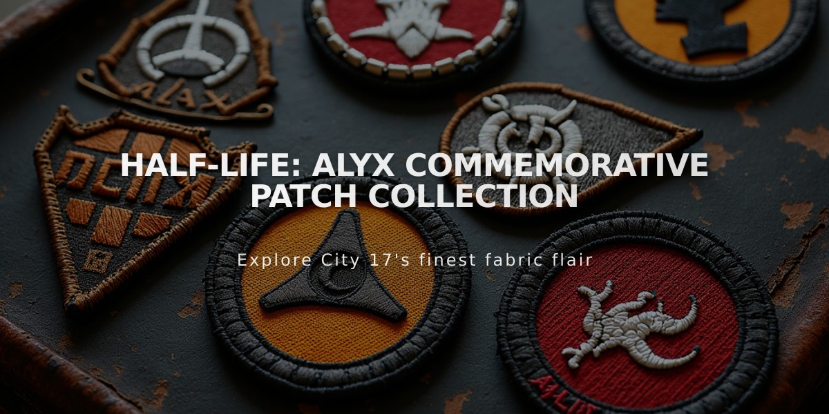 Half-Life: Alyx Commemorative Patch Collection